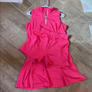 Women’s sleeveless tennis dress with shorts size small